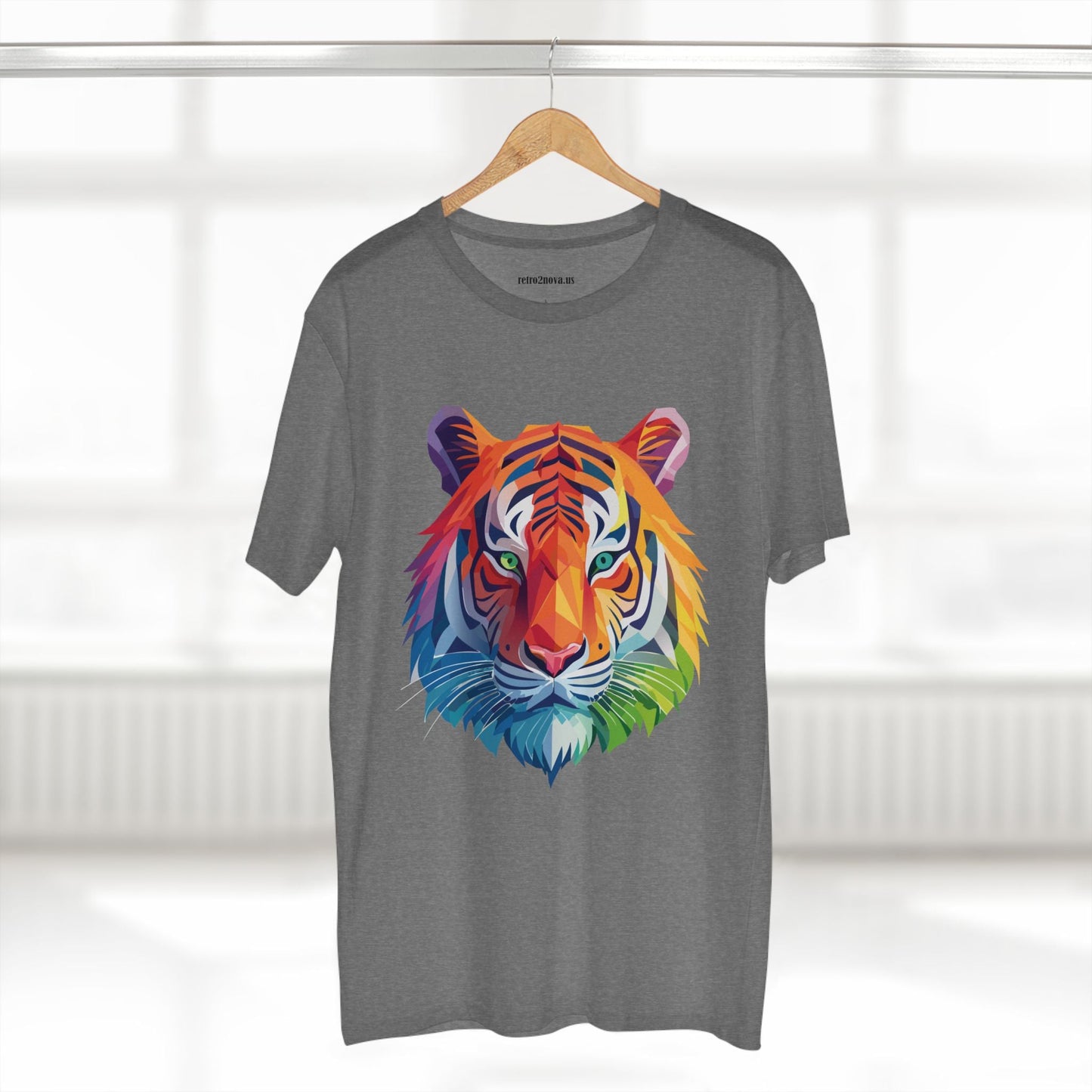 Tiger Animal Shirt Unisex Premium Cotton Tee With Original Art Design Retro2Nova Art Collection Exclusive Art Print