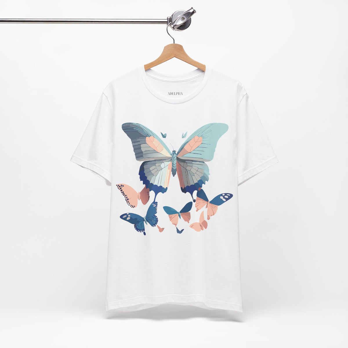 Butterfly Graphic Unisex Cotton Bella+Canvas Tee with Art Design n22