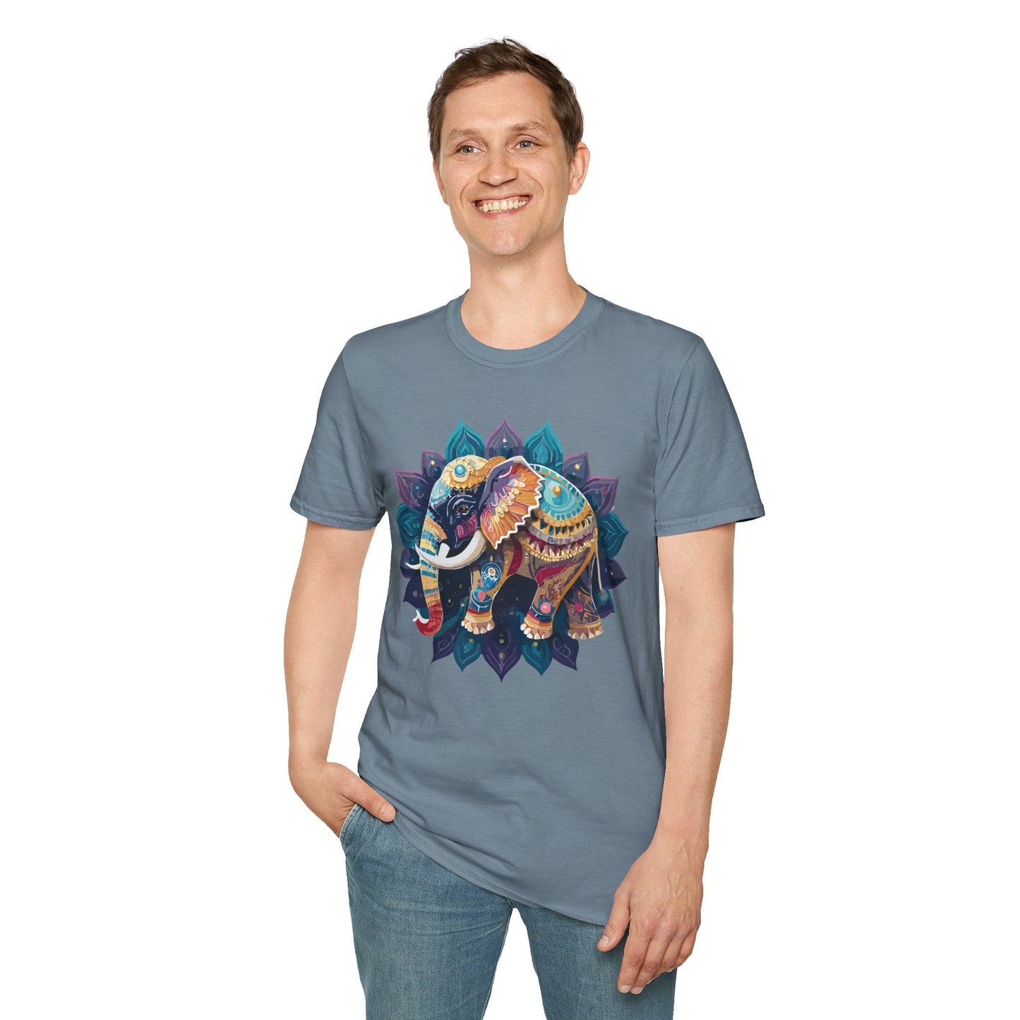 Elephant T Shirt Unisex Softstyle Cotton Tee Gildan 64000 Comfortable Everyday Wear