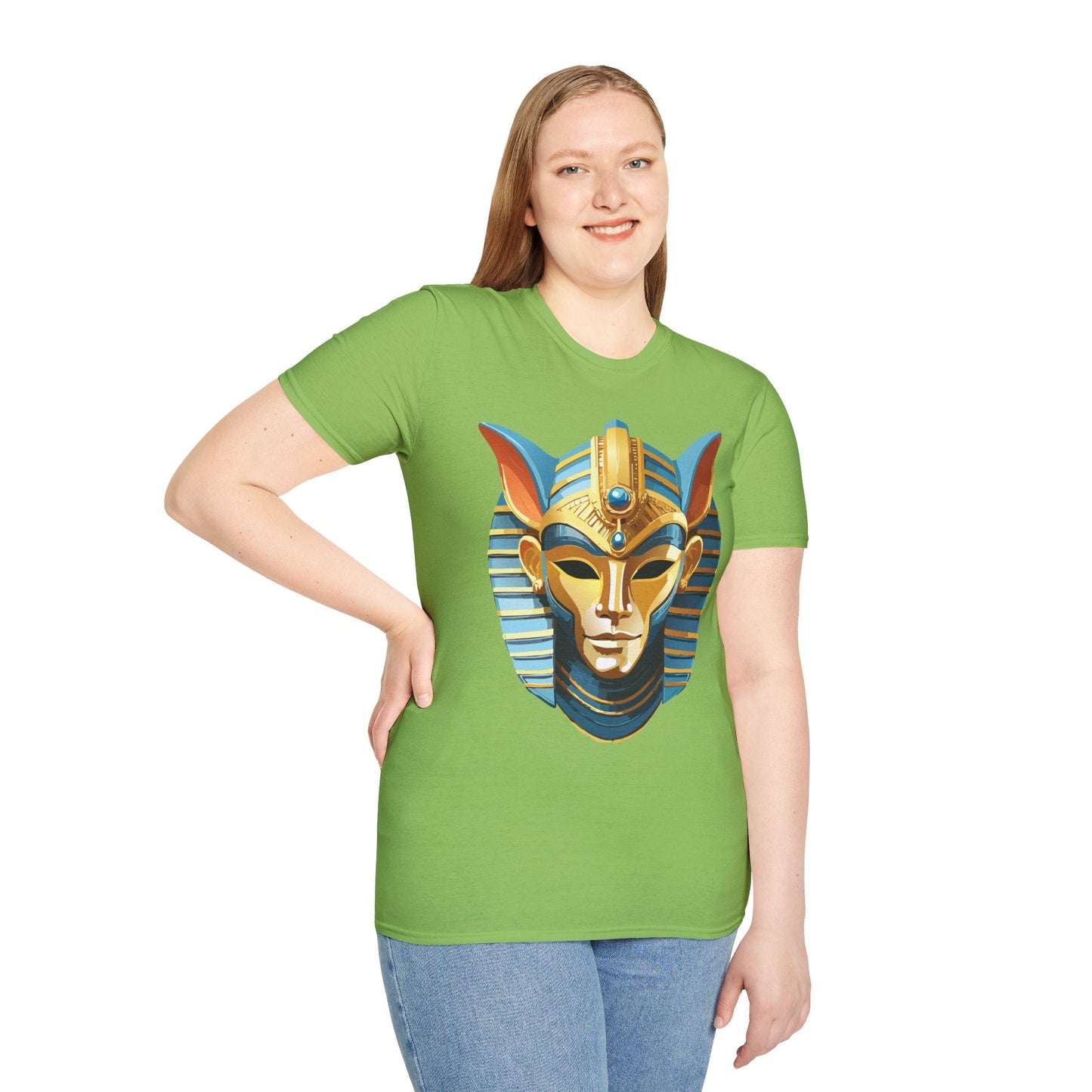 Mask Tee Shirt Unisex Softstyle Cotton Tee With Masquerade Art Design Gildan Softstyle