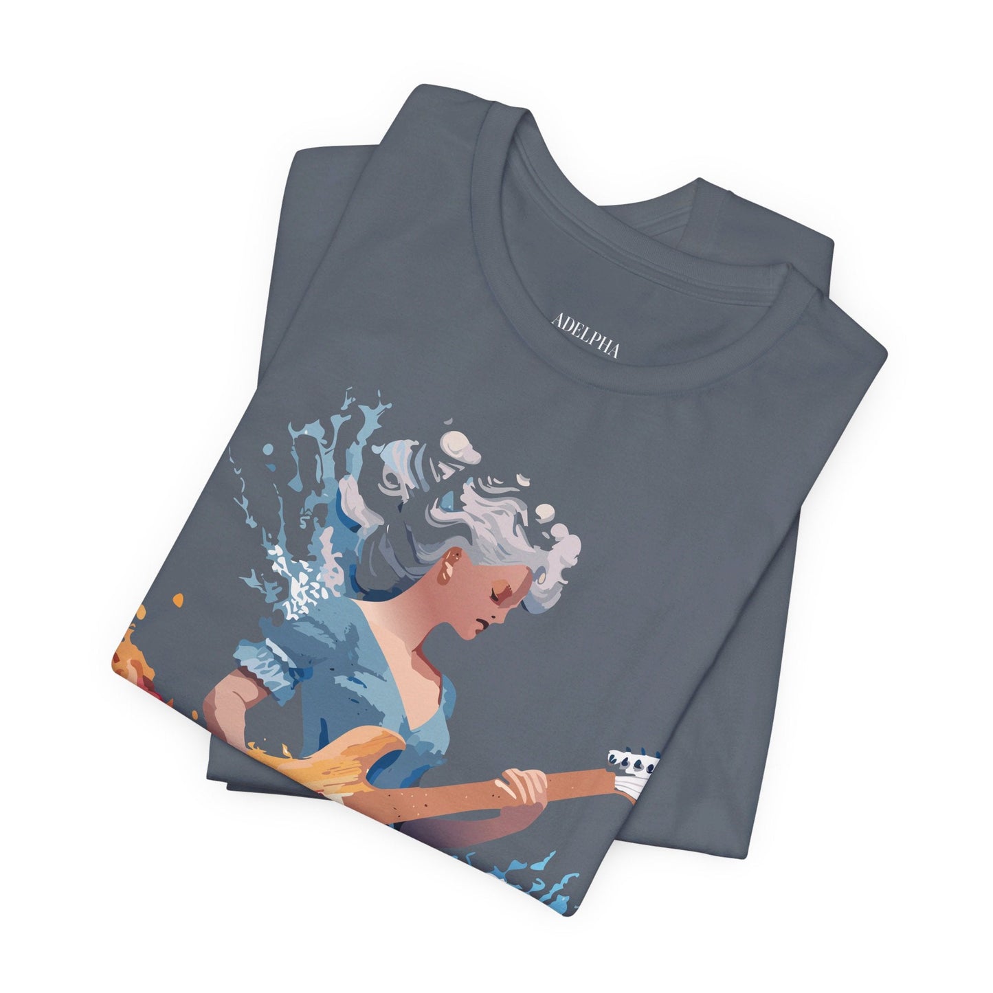 Music Graphic Unisex 100 Cotton Vintage Art with Musical Elements Tee 47