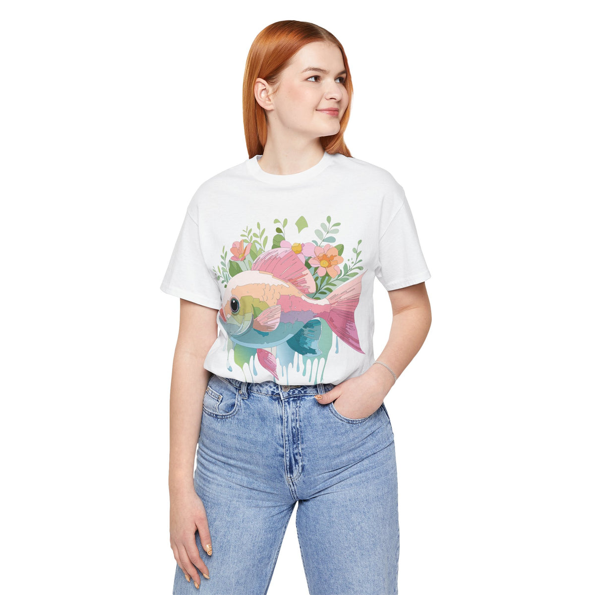 Fish Graphic Design Tee Bella+Canvas Unisex 100 Cotton Tee Shirt a100