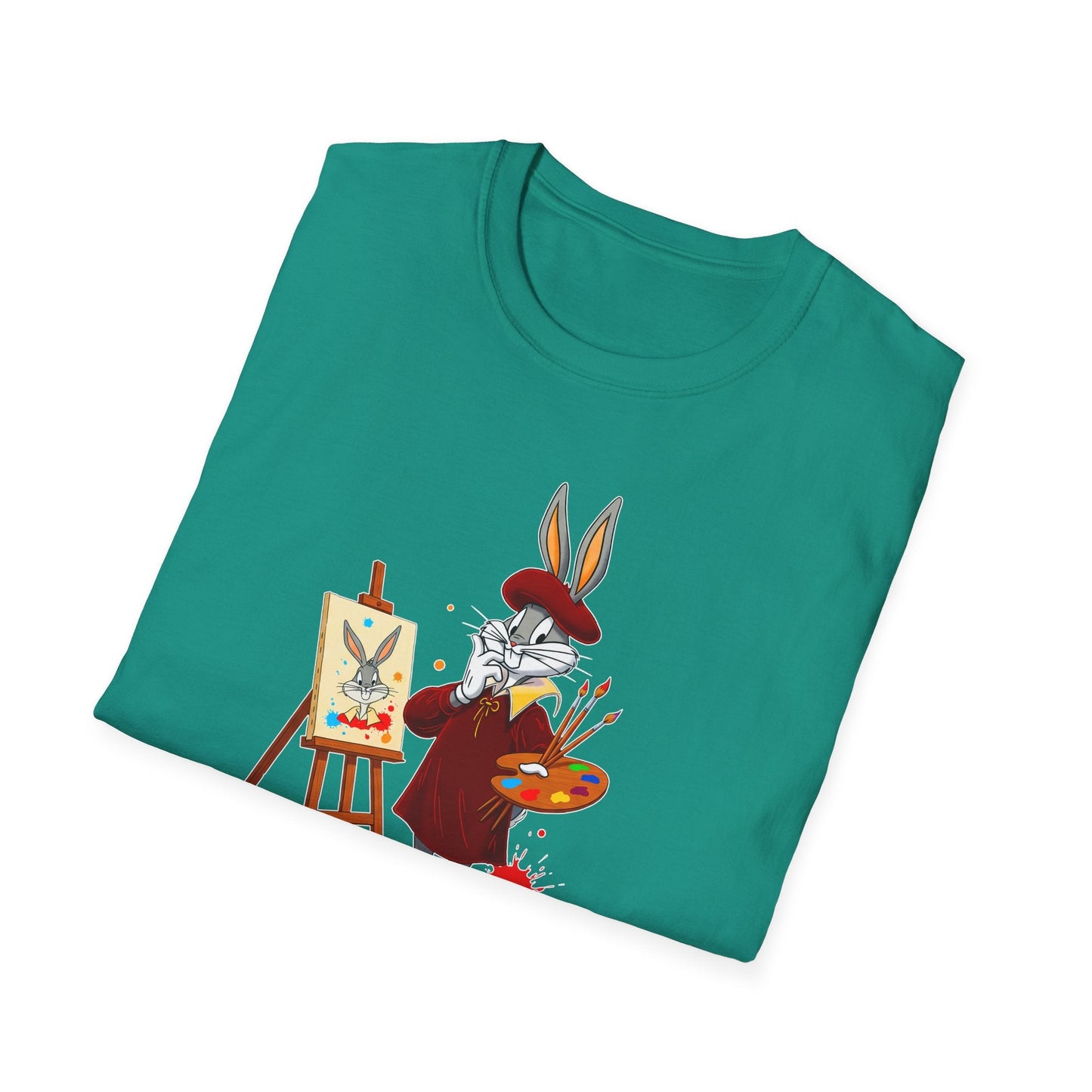Cartoon Bunny Graphic Unisex Cotton Animal Animation Artwork Design Tee 9