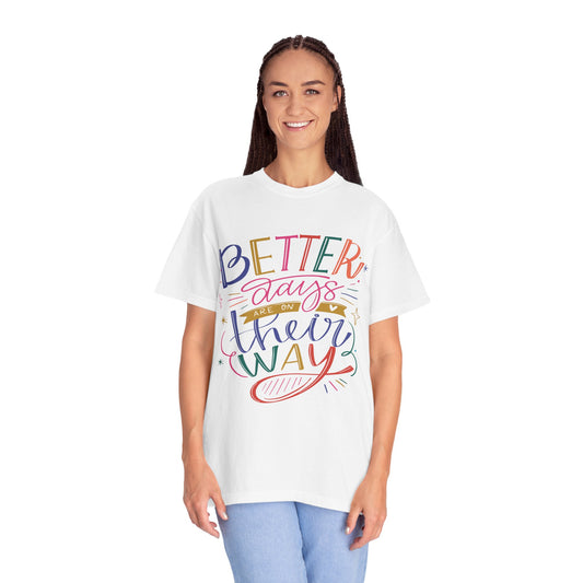 Unisex T-shirt with art design with positive quotes print