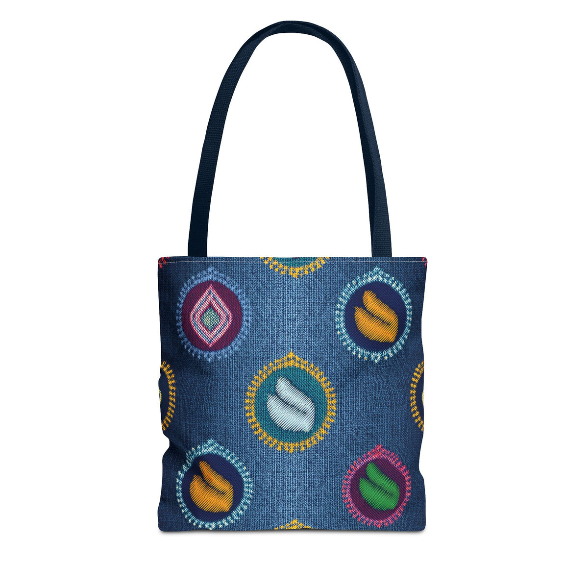 Diwali Graphic Denim Fabric Imitation Print Unisex Canvas Bag Poly Spun 3 Sizes Tote Bag 205-18