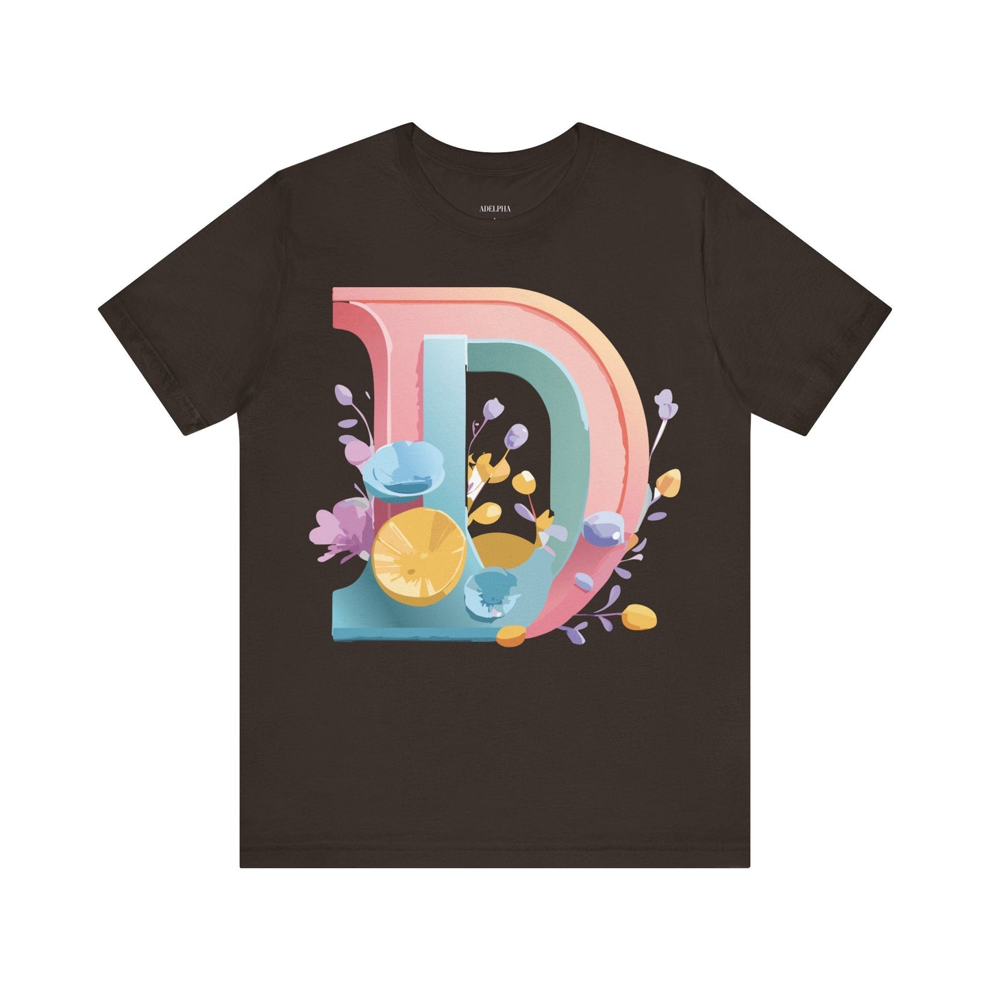 Letter D Shirt Unisex Jersey Graphic Tee From Adelpha With Vintage Inspired Artwork Short Sleeve