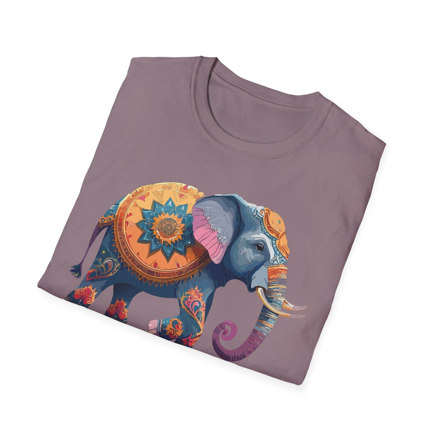 Elephant T Shirt Unisex Gildan Softstyle Tee 100 Percent Ring Spun Cotton Animal Shirt