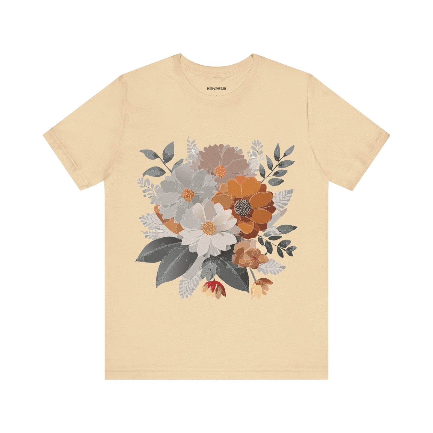 Flowers Shirt Floral Shirt Unisex Tee Lightweight Jersey Short Sleeve Floral Print Free Shipping