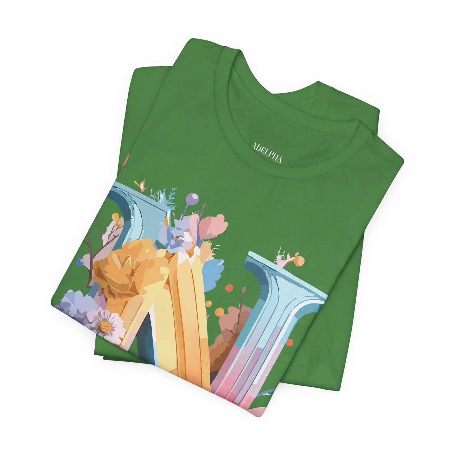 Letter N Shirt Unisex Graphic Tee With Vintage Inspired Artwork By Adelpha Premium Jersey