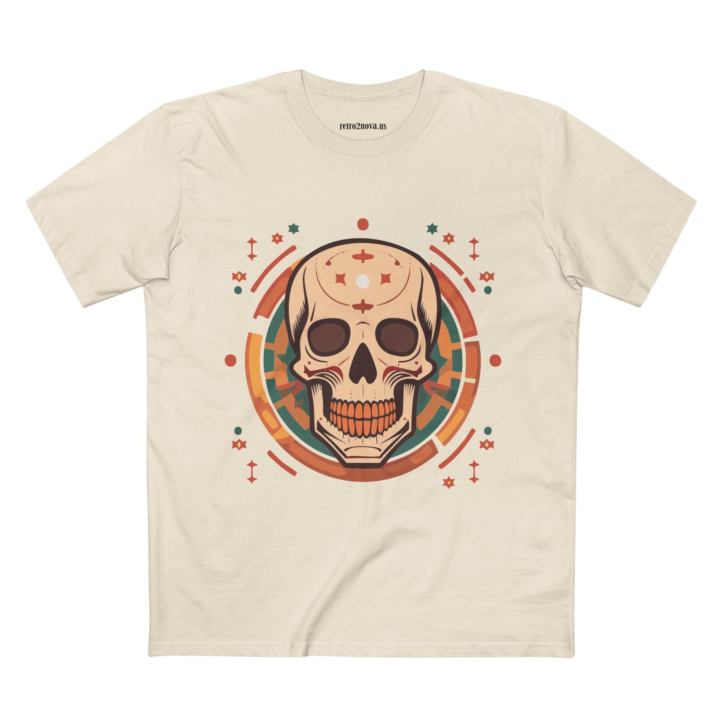 Skull Shirt Unisex Skeleton Tee Premium Cotton With Original Art Design From Retro2Nova Collection