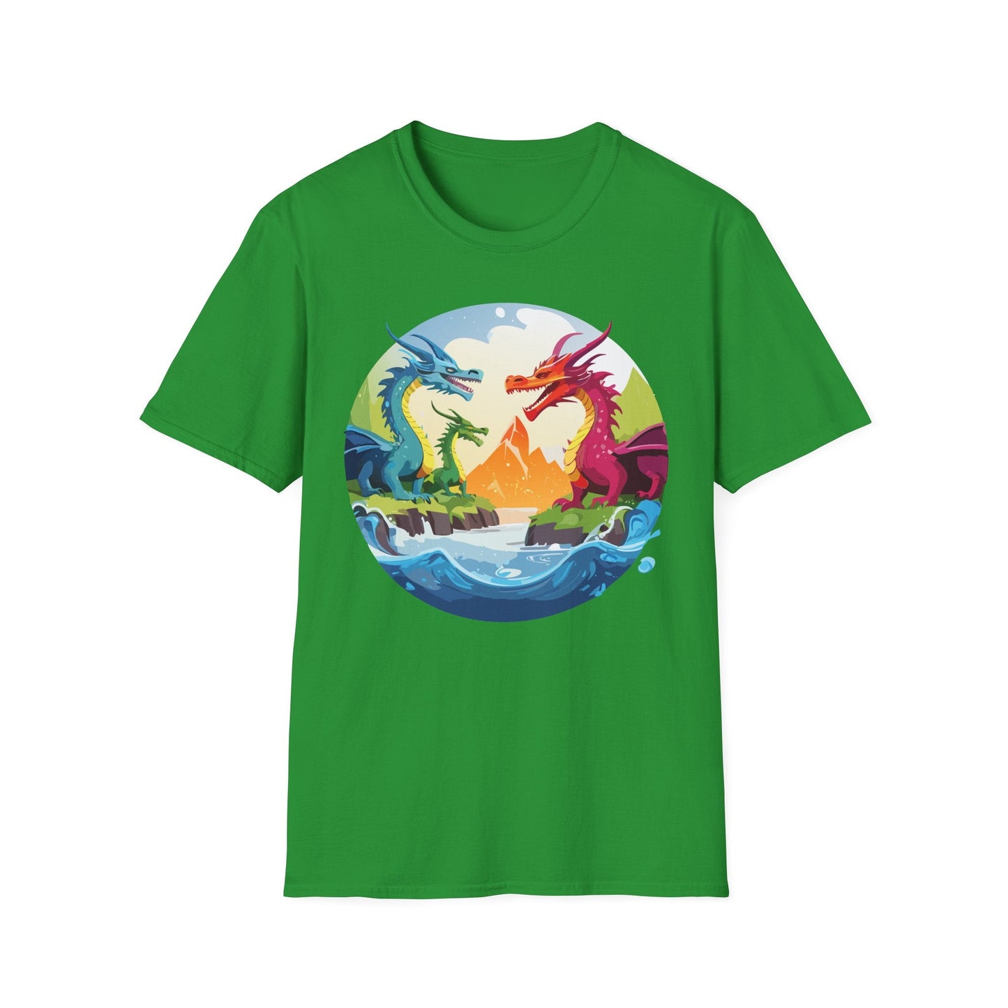 Dragon T Shirt Unisex Dragon Tee 100 Percent Ring Spun Cotton Softstyle Comfort Fit