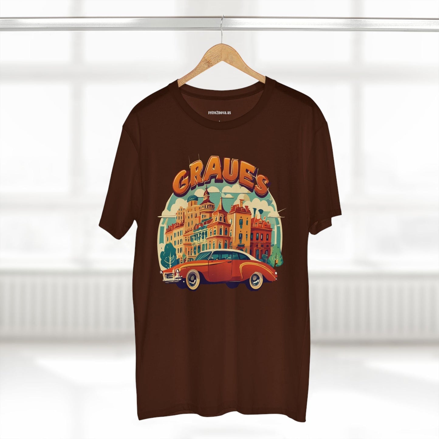 Retro Car Shirts Unisex Premium Cotton Art Tee By Retro2Nova Original Art Design Collection