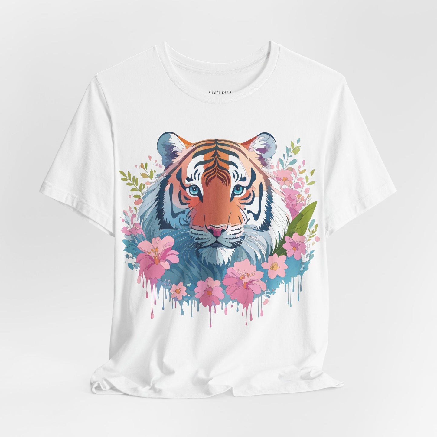 Tiger Graphic Tee Unisex Short Sleeve Jersey From Adelpha Vintage Inspired Artwork