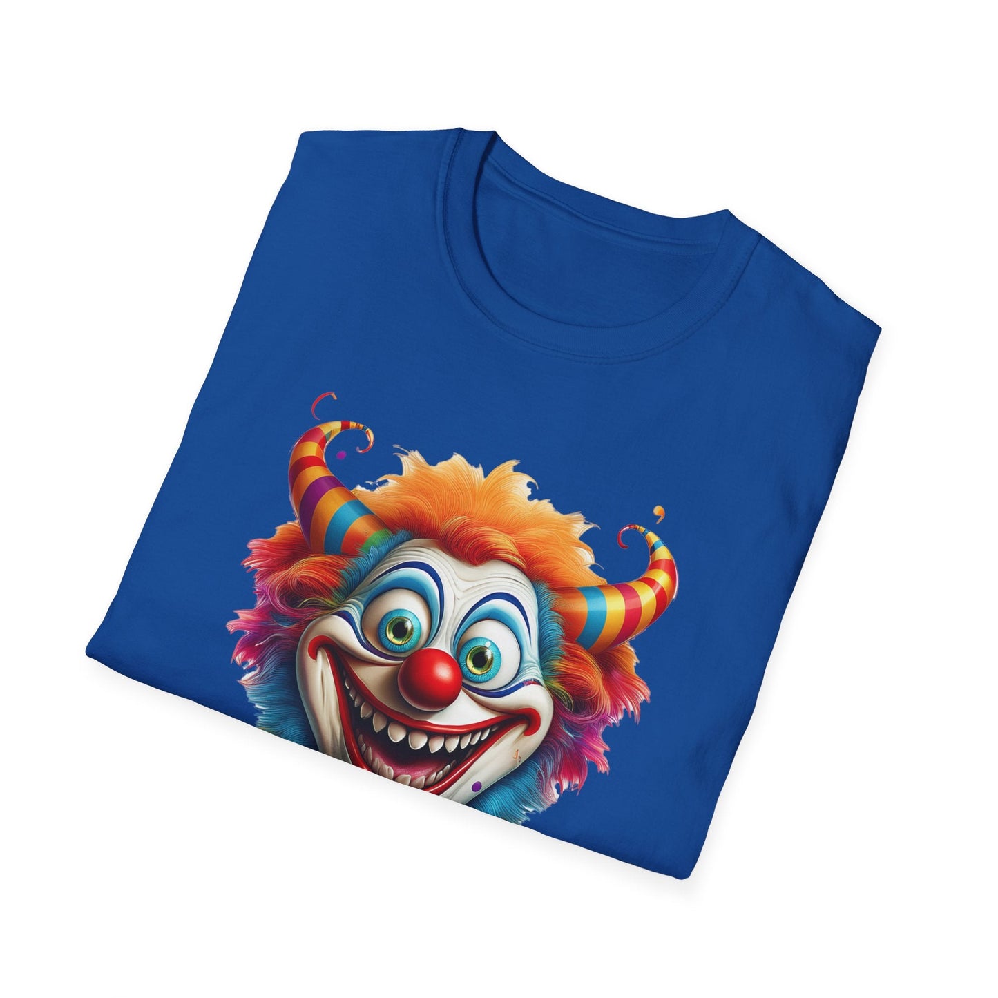 Unisex Clown Shirt Circus Tee Funny Man Shirt Scary Man Shirt Gildan Softstyle 64000