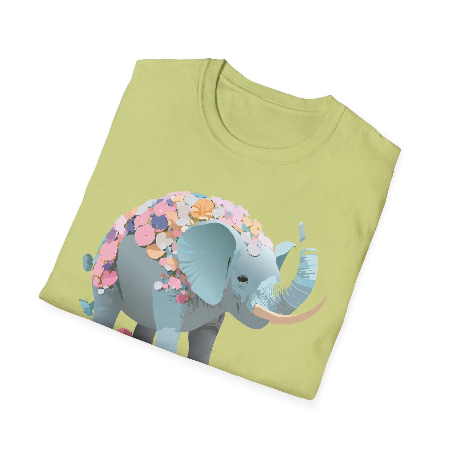 Elephant Graphic T Shirt Gildan Softstyle Unisex Cotton Tee With Elephant Print Design Artwork