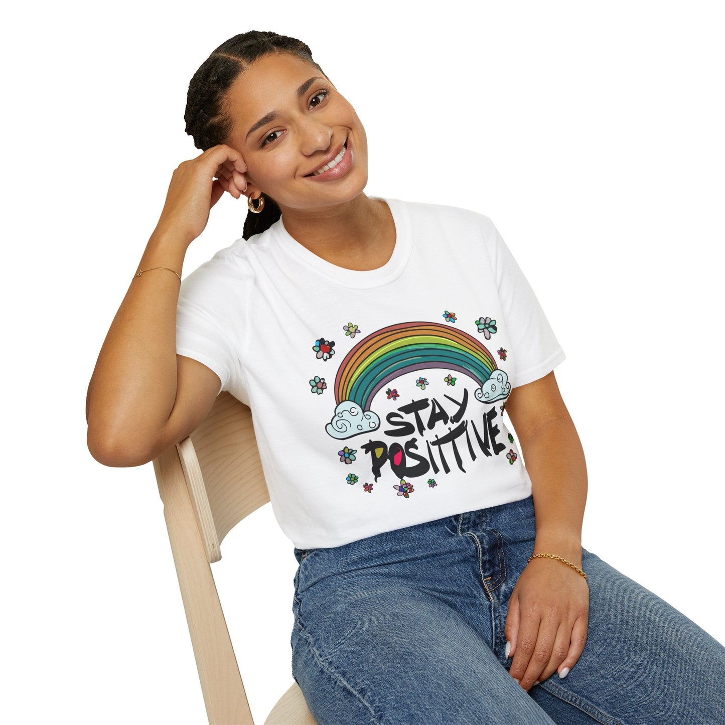 Positive Slogan T Shirt Unisex Softstyle Tee With Positive Words And Good Quotes Gildan 64000