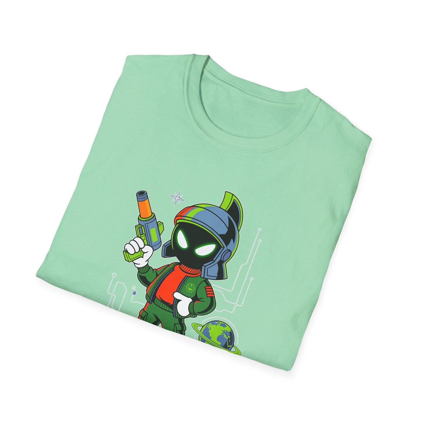 Gildan Softstyle 64000 Unisex Cartoon T Shirt With Animation And Funny Animals Design