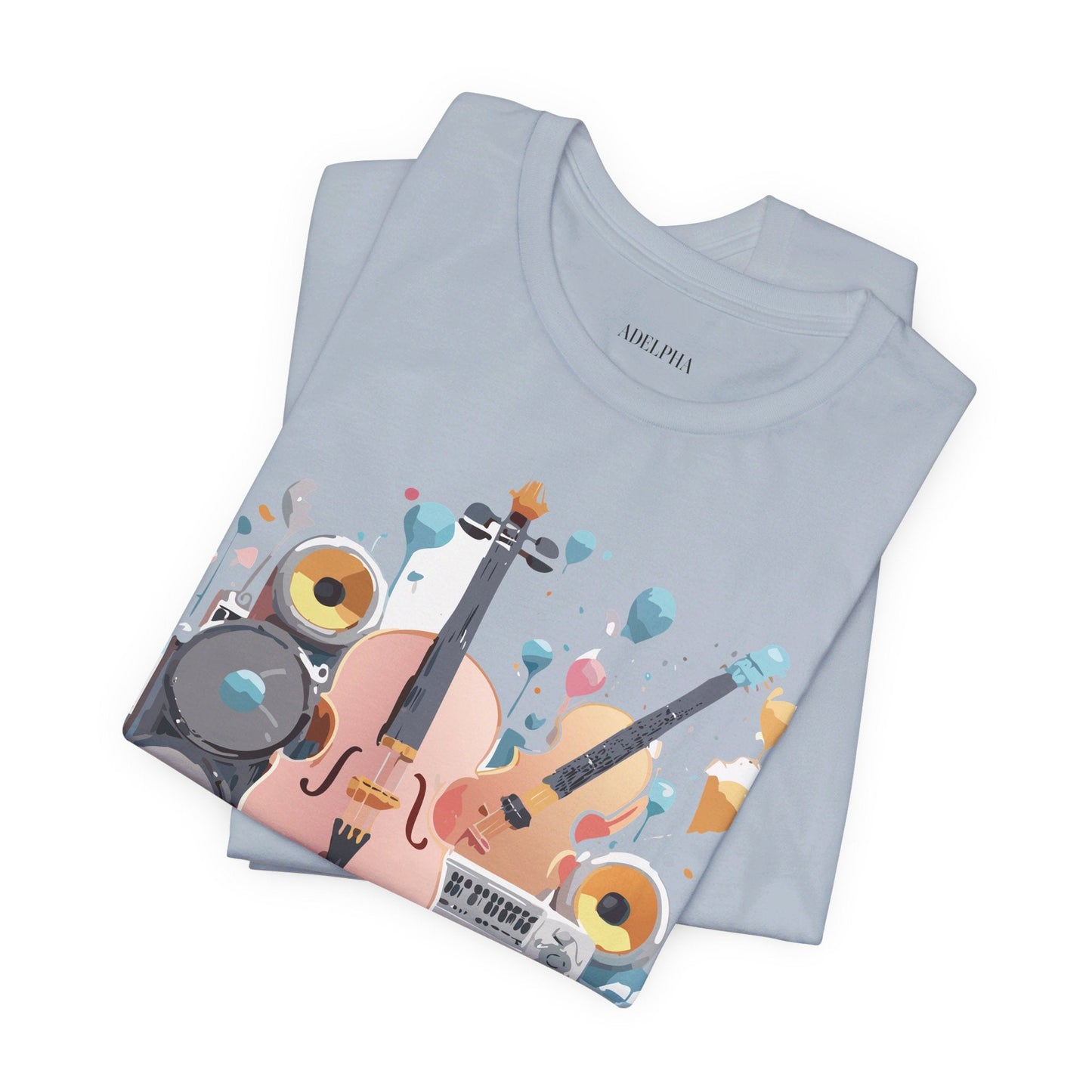 Adelpha Vintage Inspired Music Graphic T Shirt Unisex Jersey Short Sleeve Tee Artwork