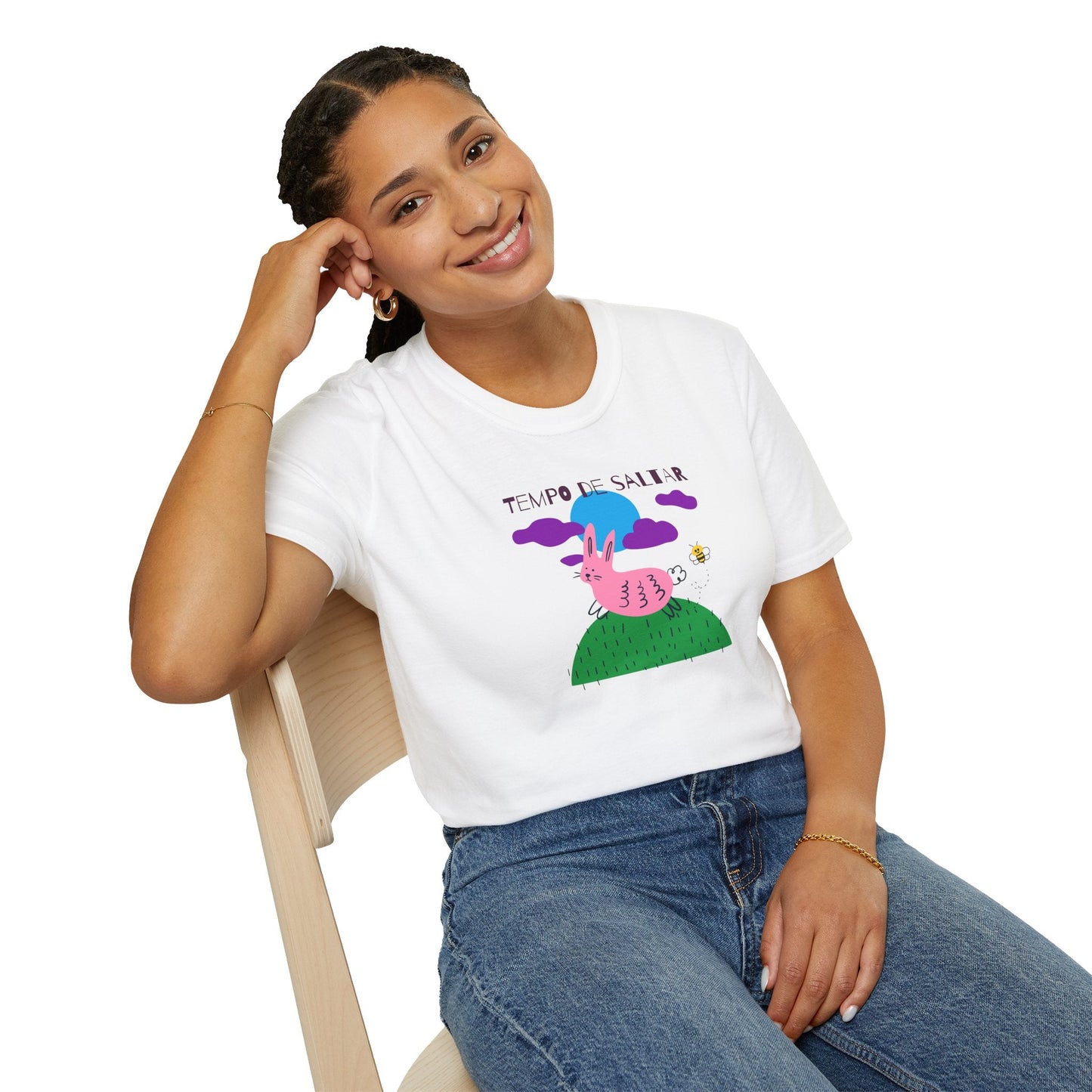 Funny Easter T Shirt Unisex Softstyle 64000 Art Design With Easter Prints 100 Percent Ring Spun Cotton