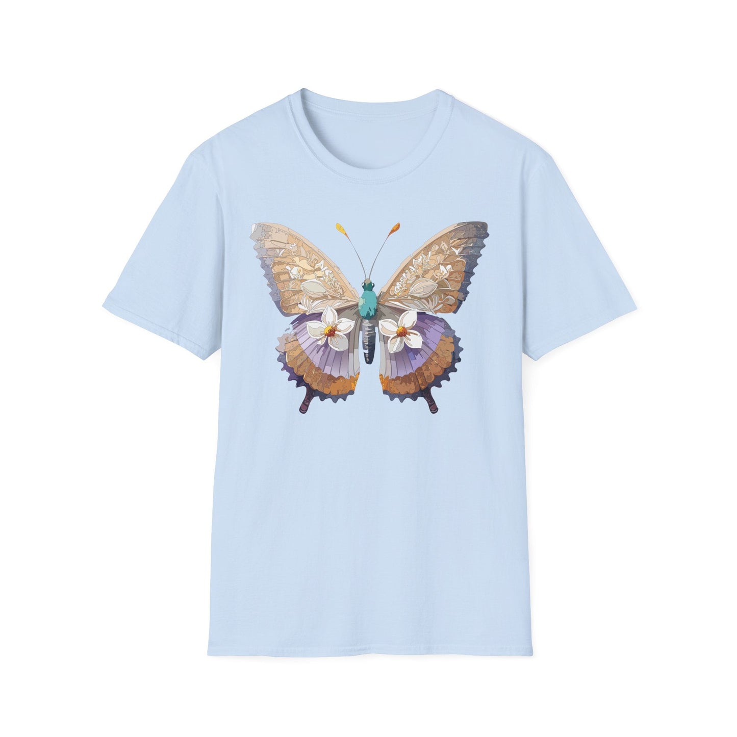 Butterfly Shirt Unisex T Shirt With Monarch Design Softstyle Gildan 64000 100 Percent Cotton Tee