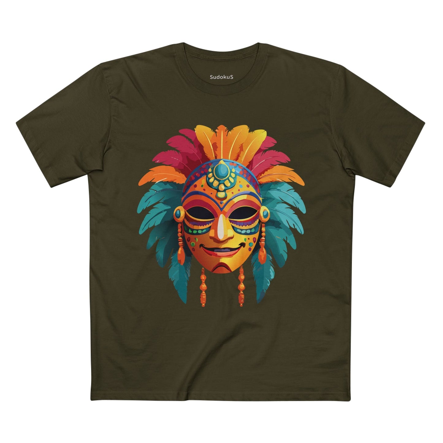 Mask Graphic Unisex 100 Cotton Staple Tee 5
