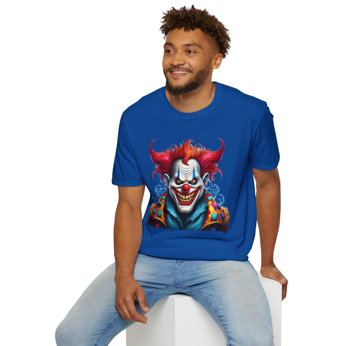 Clown Shirt Unisex Tee Circus Shirt Funny Man Shirt Scary Man Tee 100 Percent Cotton Gildan 64000