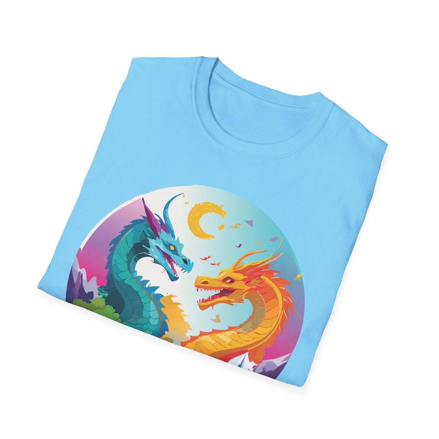Dragon Graphic Unisex Cotton Softstyle Art Design Tee With Animals 29