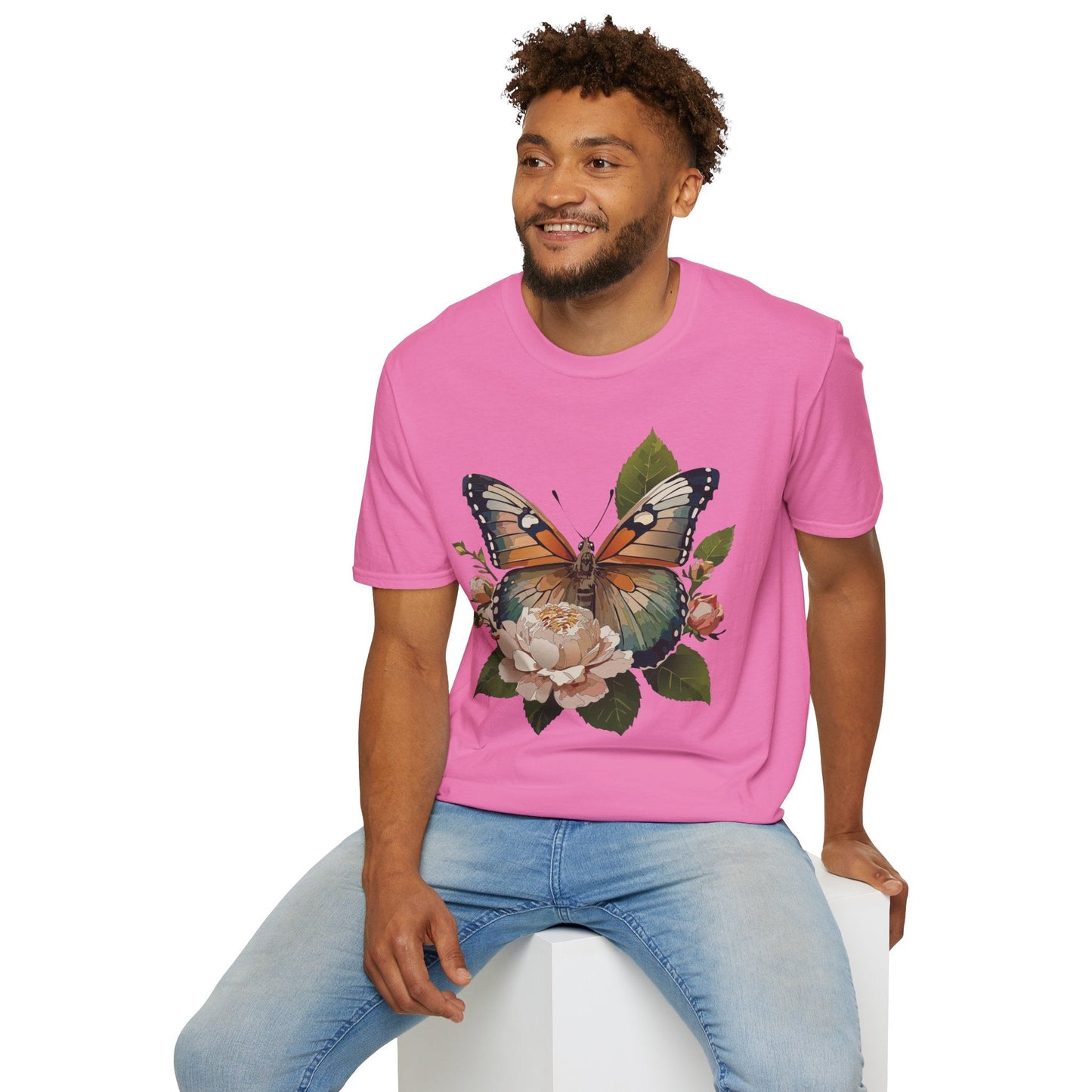 Monarch Butterfly Shirt Unisex Softstyle Cotton Tee Short Sleeve Gildan 64000 Everyday Wear