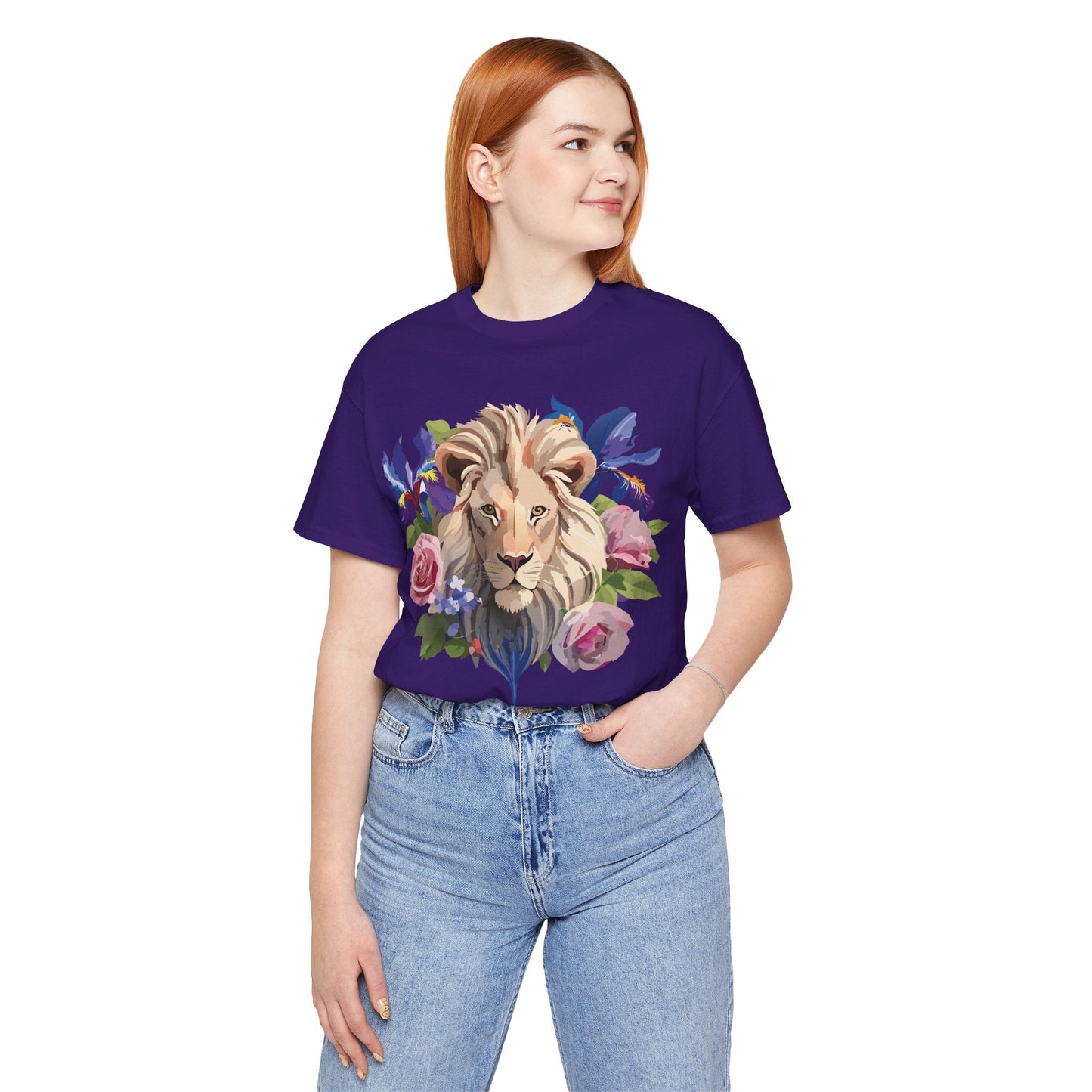 Adelpha Lion Graphic T Shirt Unisex Short Sleeve Art Design Tee Vintage Inspired