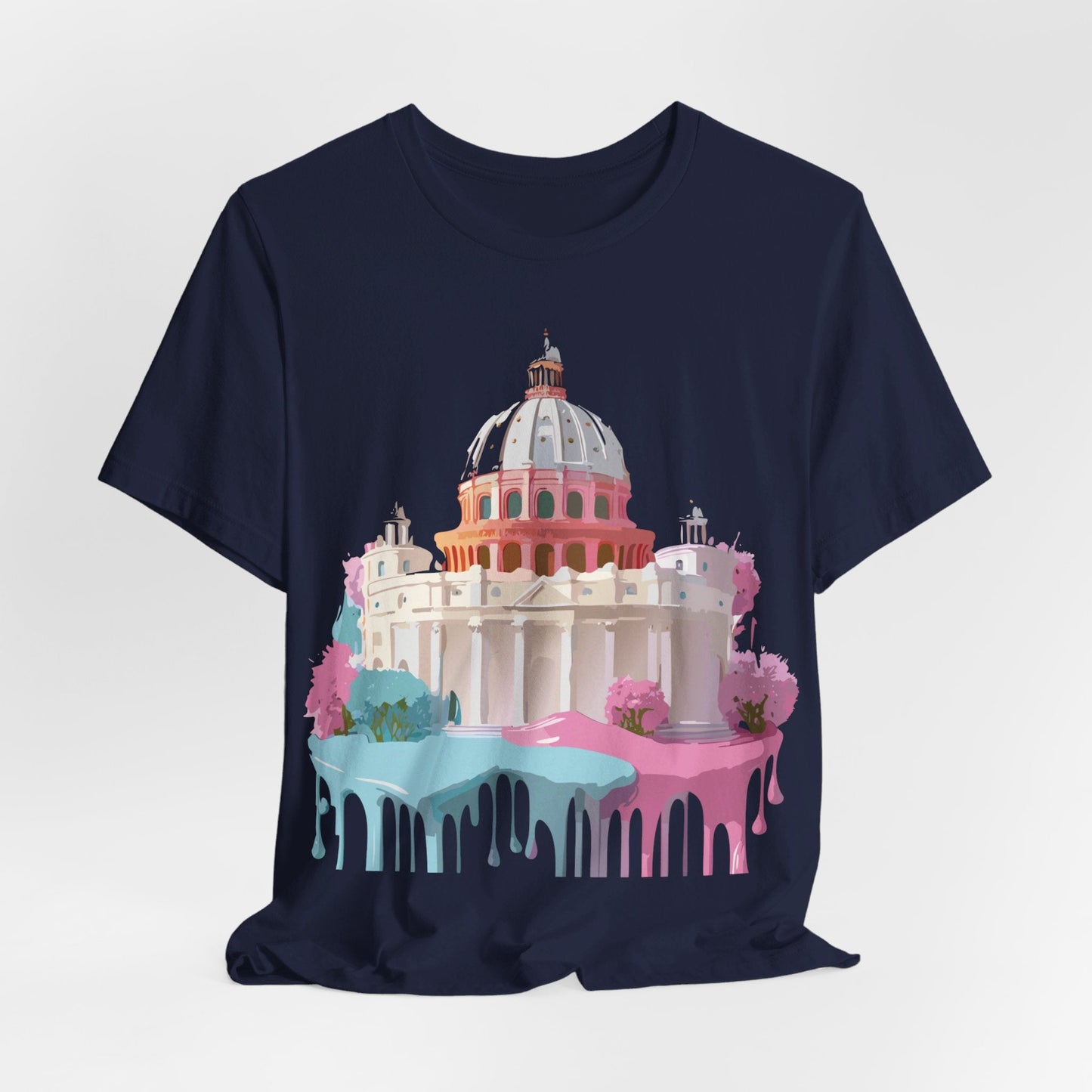 Unisex Graphic Tee With Rome Artwork By Adelpha Vintage Inspired Short Sleeve Shirt
