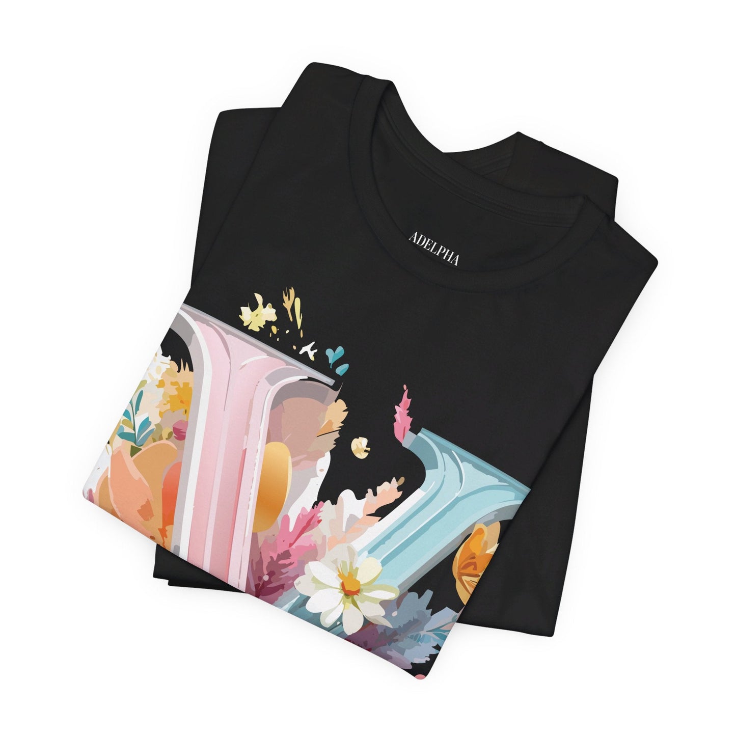 Letter V Shirt Graphic Tee Unisex Jersey Short Sleeve Vintage Inspired Artwork Adelpha