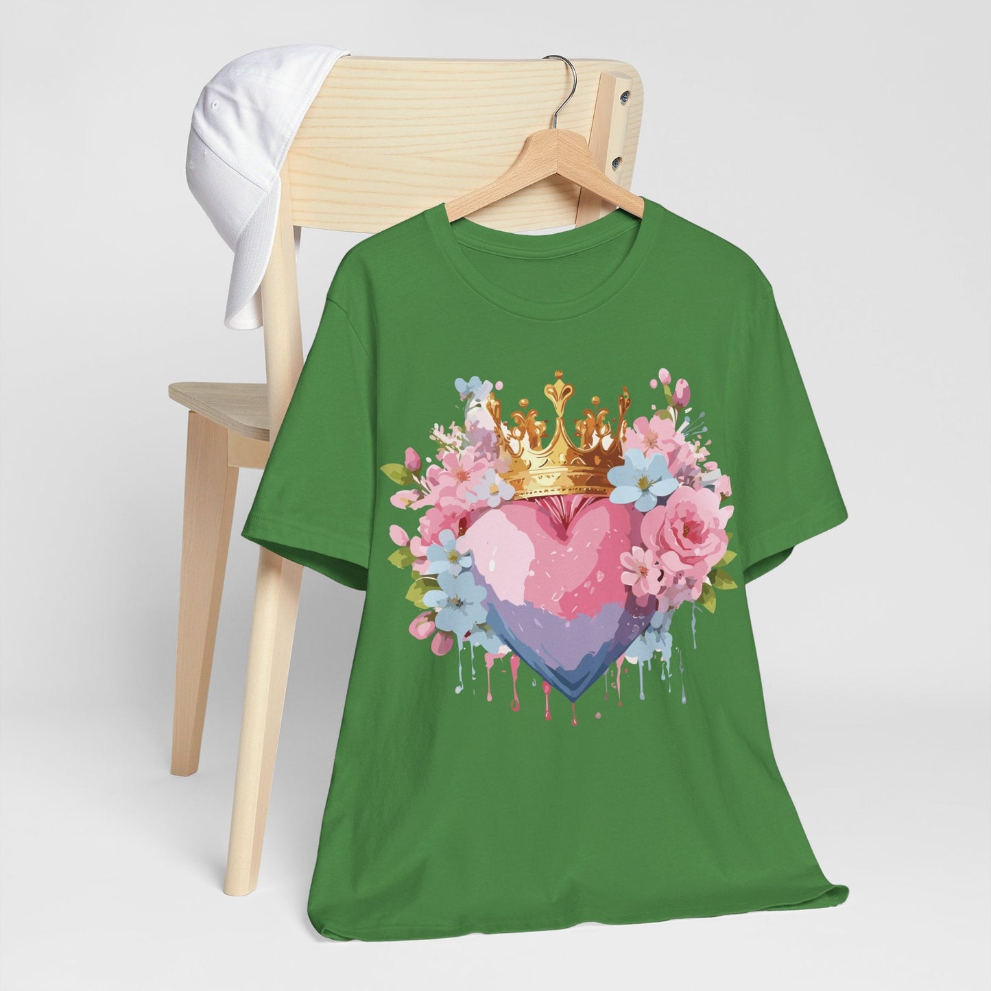 Valentine Day Graphic Unisex 100 Cotton Vintage Artwork with Love and Flower Design Tee 18