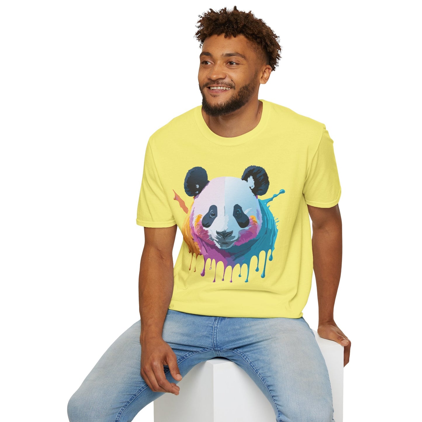 Panda Shirt Unisex T Shirt Softstyle Gildan 64000 100 Percent Ring Spun Cotton Animal Tee