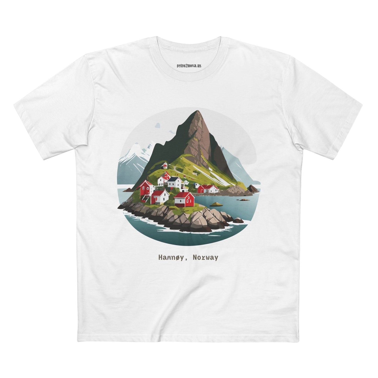 Norway Travel Shirt Unisex Tourist Tee With Original Art Design By Retro2Nova Premium Cotton