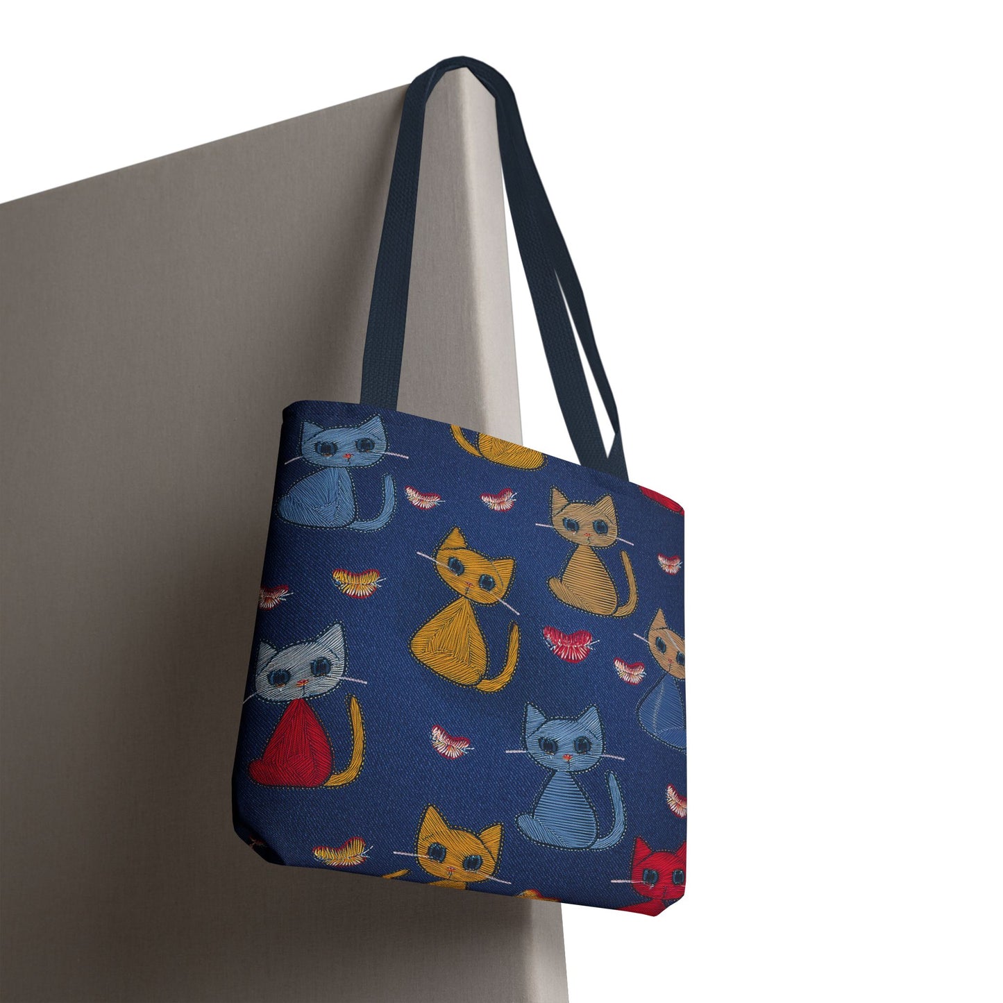 Love Day Graphic Design Denim Fabric Imitation Print Unisex Canvas Bag POLY 3 Sizes Tote Bag 201-16