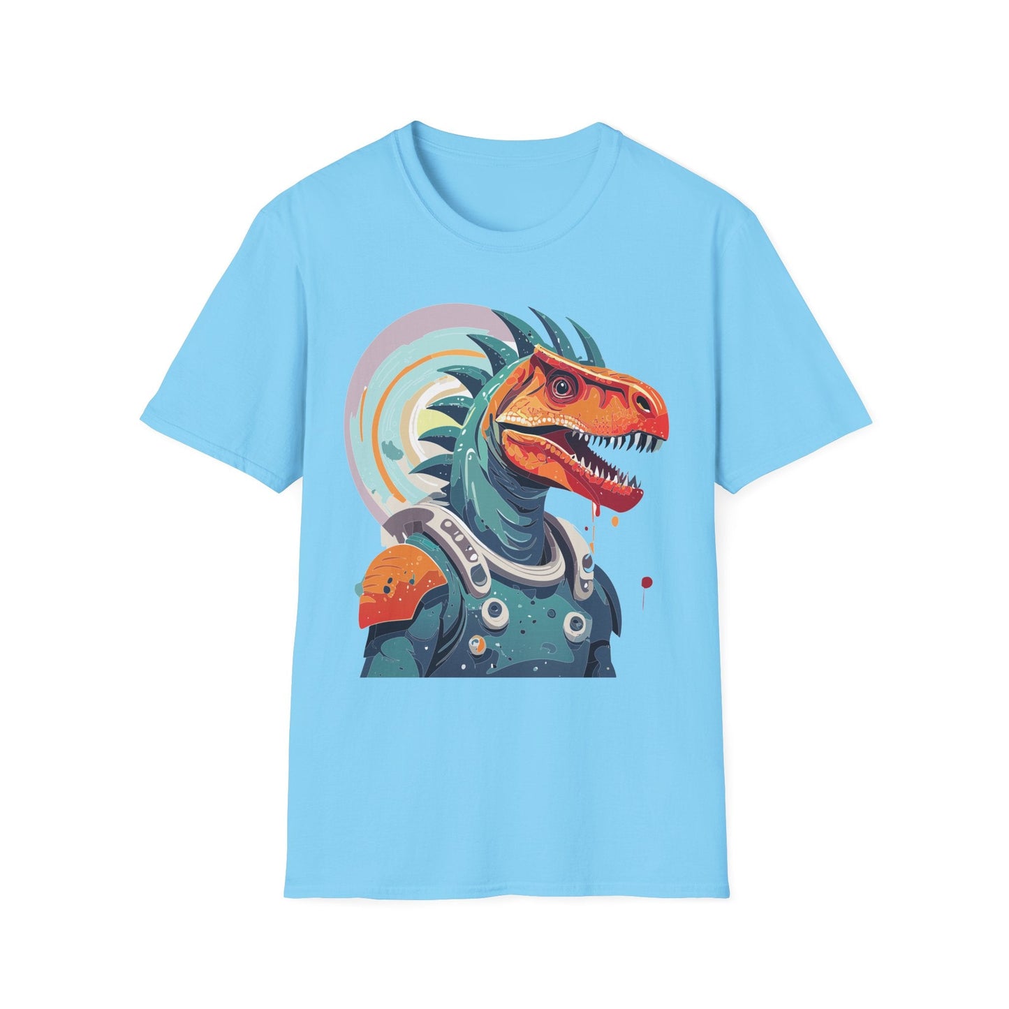 Unisex Gildan Softstyle 64000 Alien T Shirt With Cosmos Space Alien Art Graphic Tee