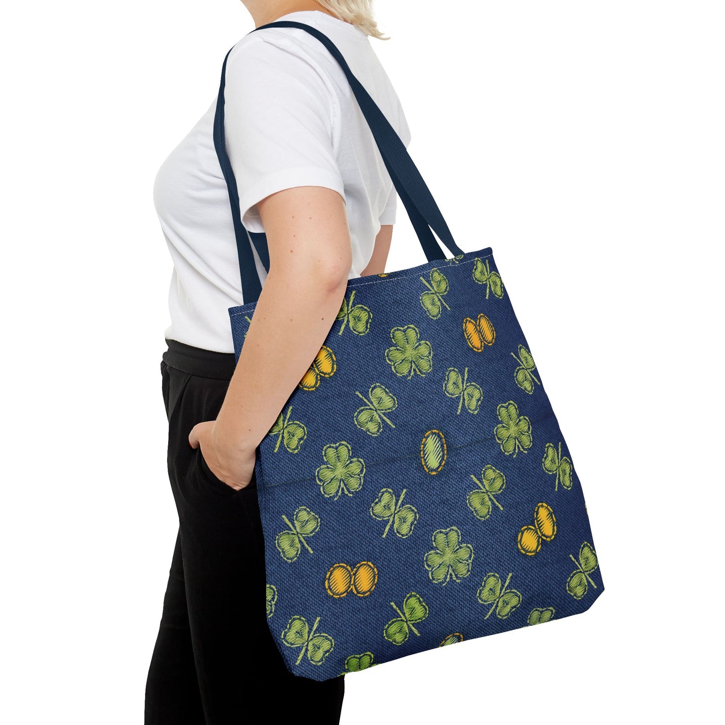 St. Patrick's Day DENIM PRINT CANVAS BAG HIGH-QUALITY 100% SPUN POLY BAG-203-2