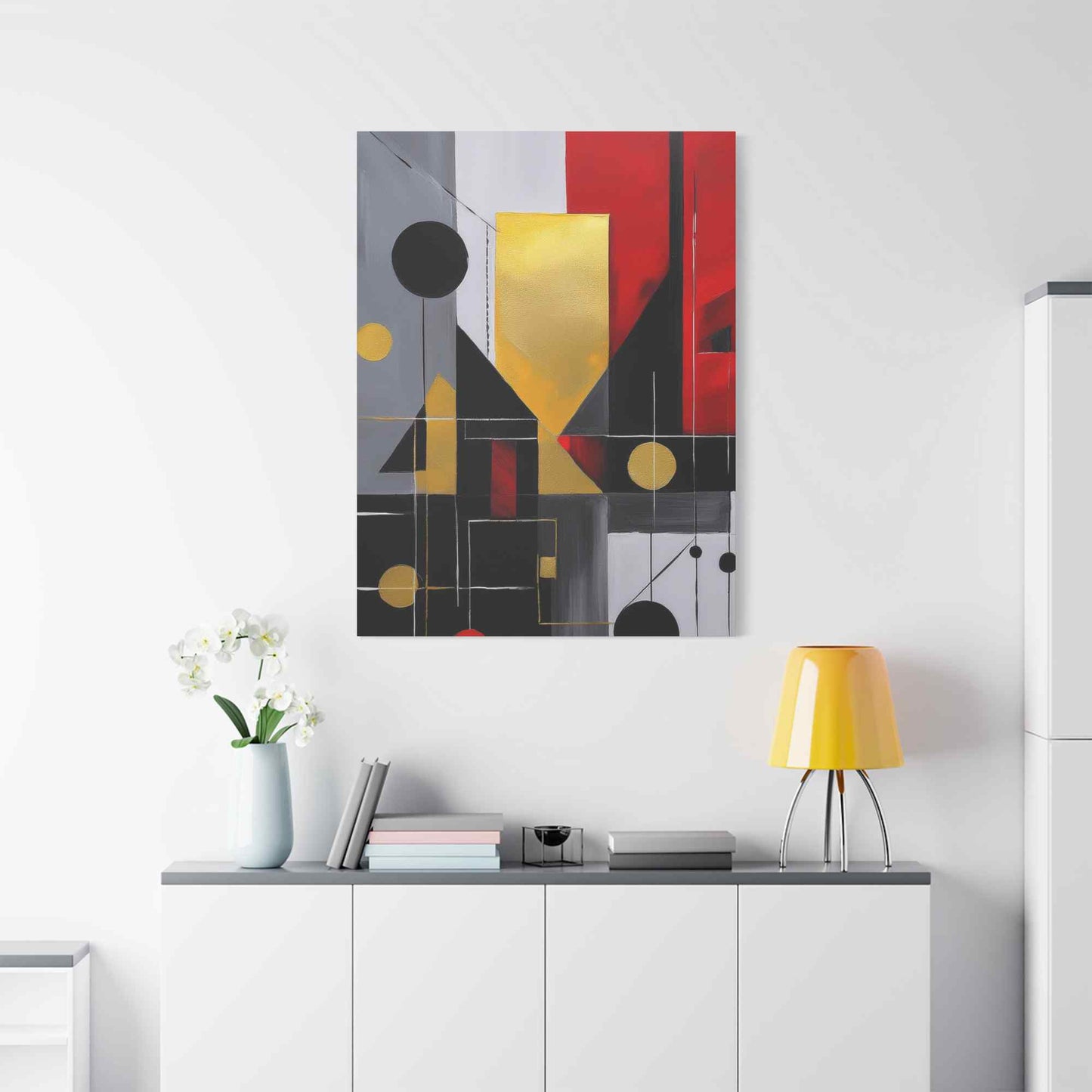 Red Abstract Painting Print Canvas 20x24,20x30,24x30, 24x32,24x36,30x40, 32x48,36x48,40x60 Pine-Wood Inner Frame ABS-22