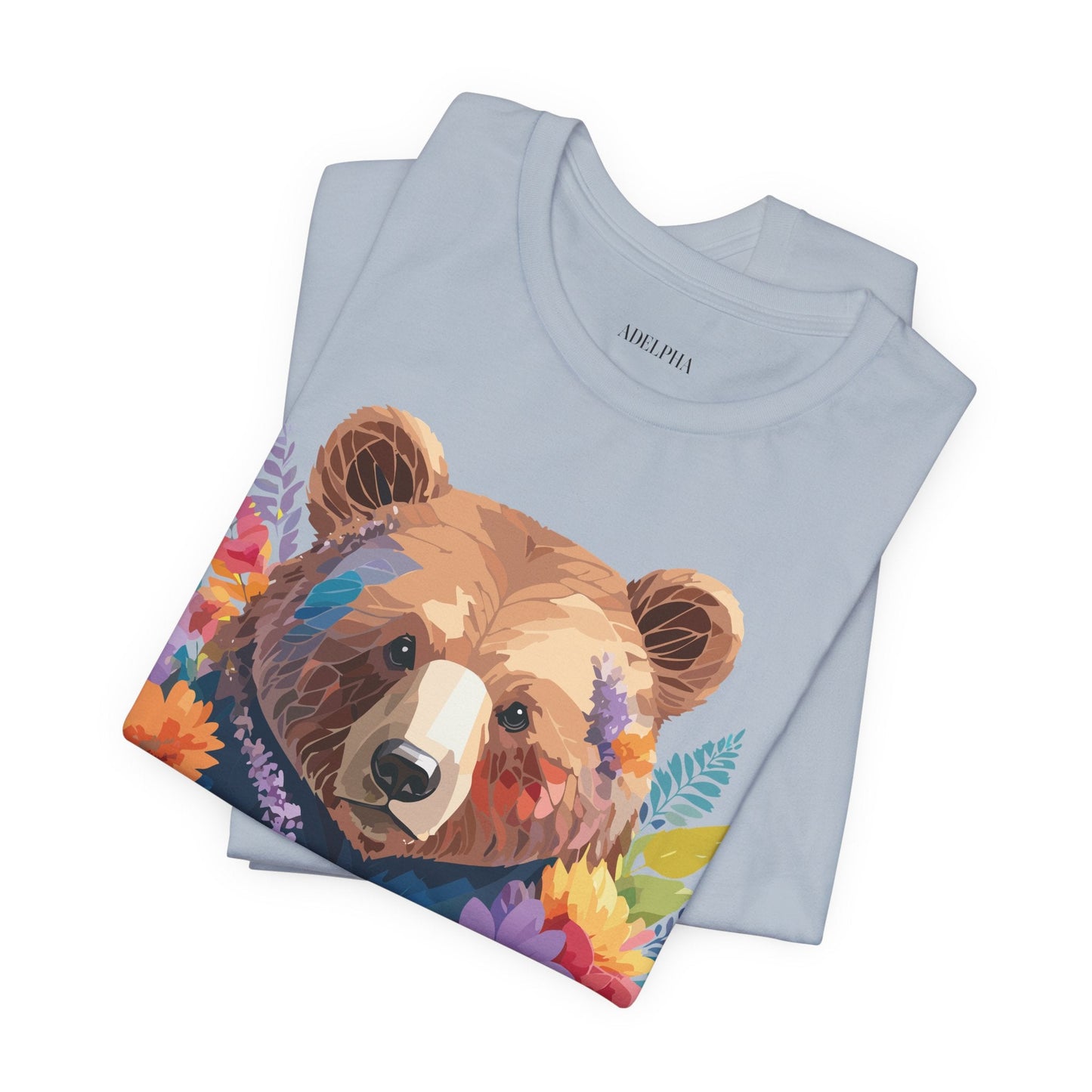 Bear Graphic Unisex 100 Cotton Short Sleeve Art Design Vintage T-Shirt 3