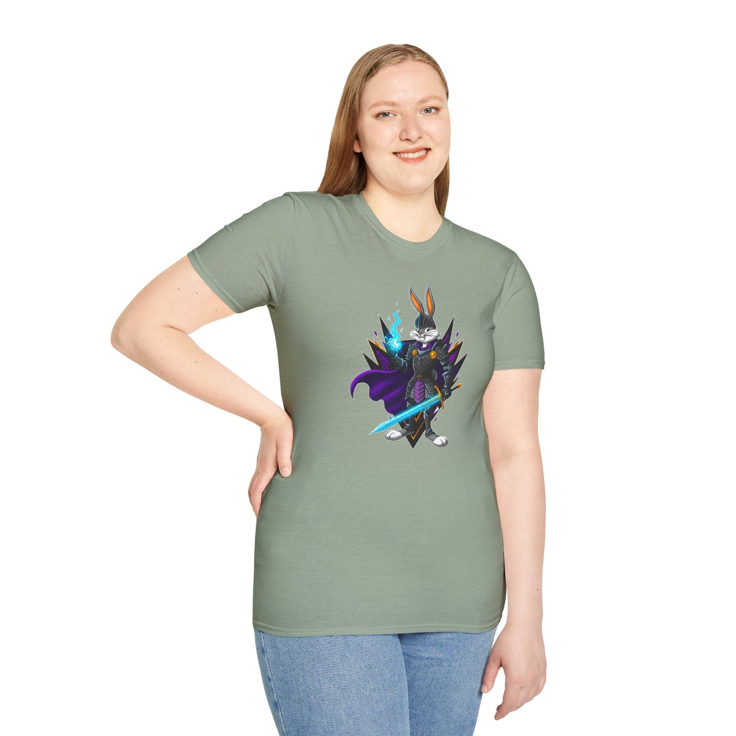 Cartoon Bunny Graphic Unisex Cotton Animal Animation Artwork Design Tee 39