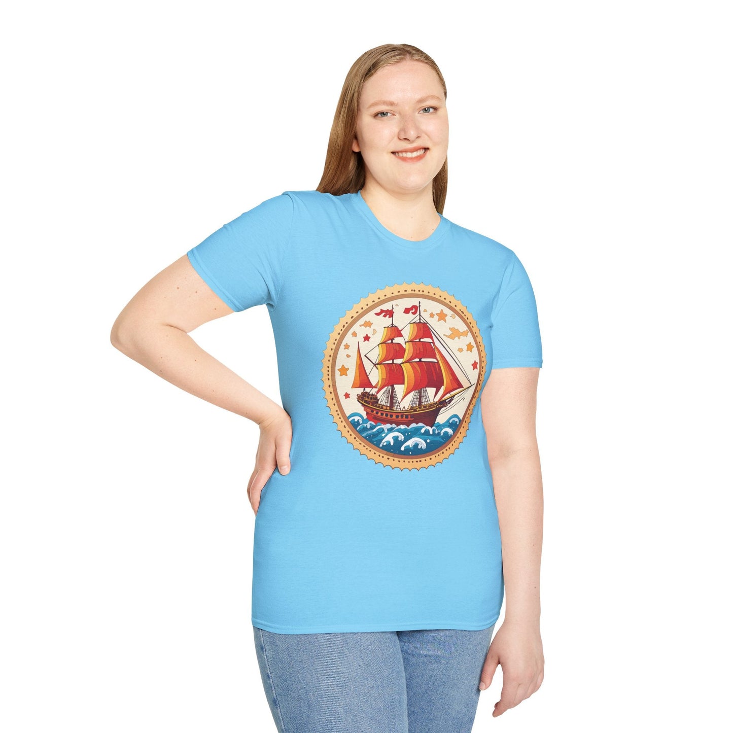 Ship T Shirts Frigate Vessel Tee Shirt Unisex Short Sleeve Gildan Softstyle 100 Percent Cotton