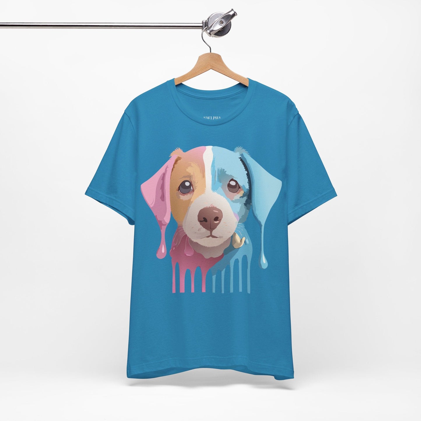 Vintage Inspired Dog Graphic Tee Unisex Jersey Short Sleeve Premium Adelpha Art Design