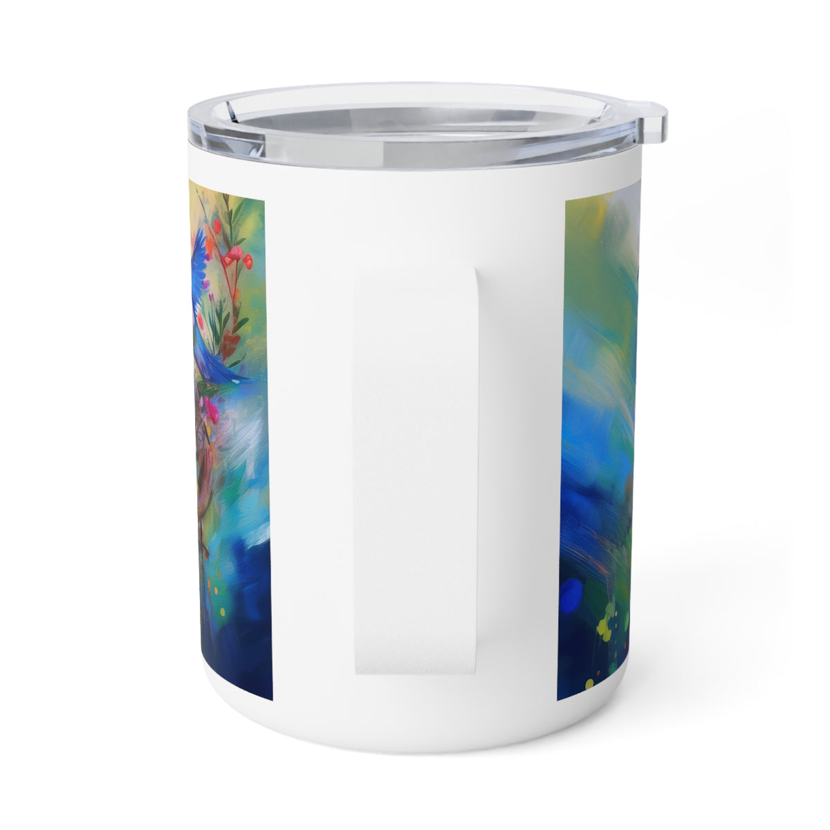 38 Art Design Insulated Coffee Mug Clear Lid 10oz Insulated Coffee Mug 10oz