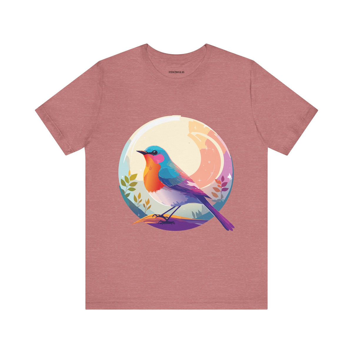 Bird Graphic Unisex Cotton Bella+Canvas Tee with Animal Design ab1