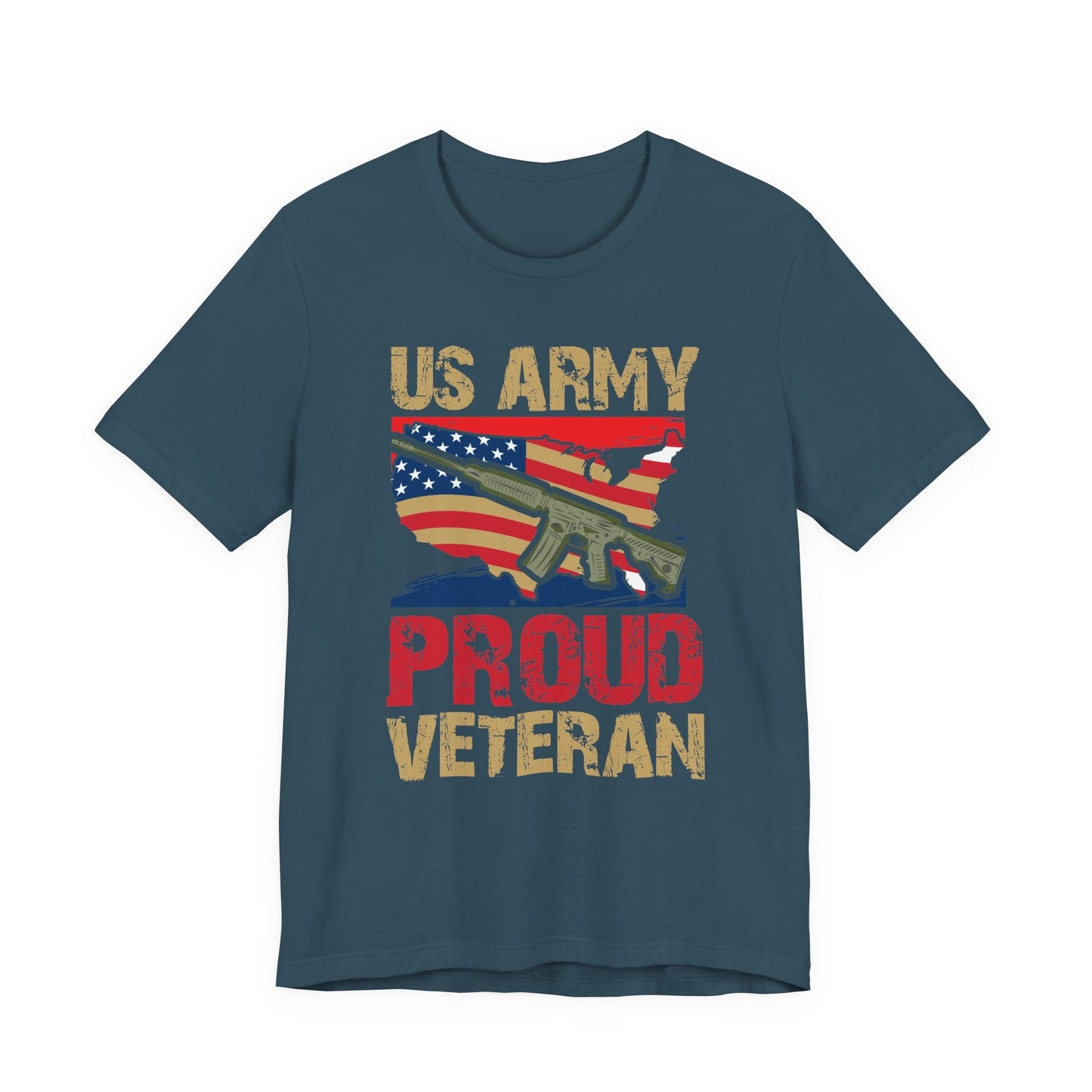Army Veteran Patriotic Graphic Design Unisex Cotton T-Shirt v17