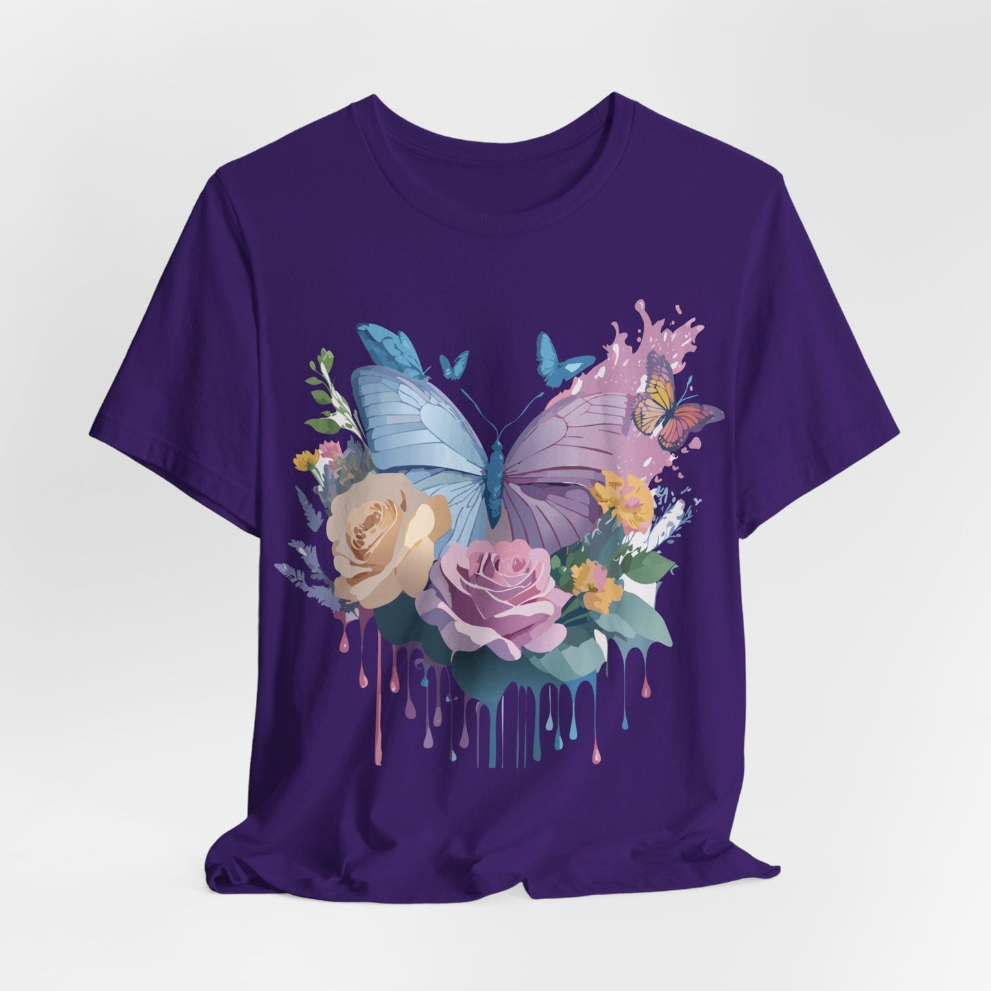 Butterfly Graphic Tee Unisex Vintage Art Design Adelpha Short Sleeve