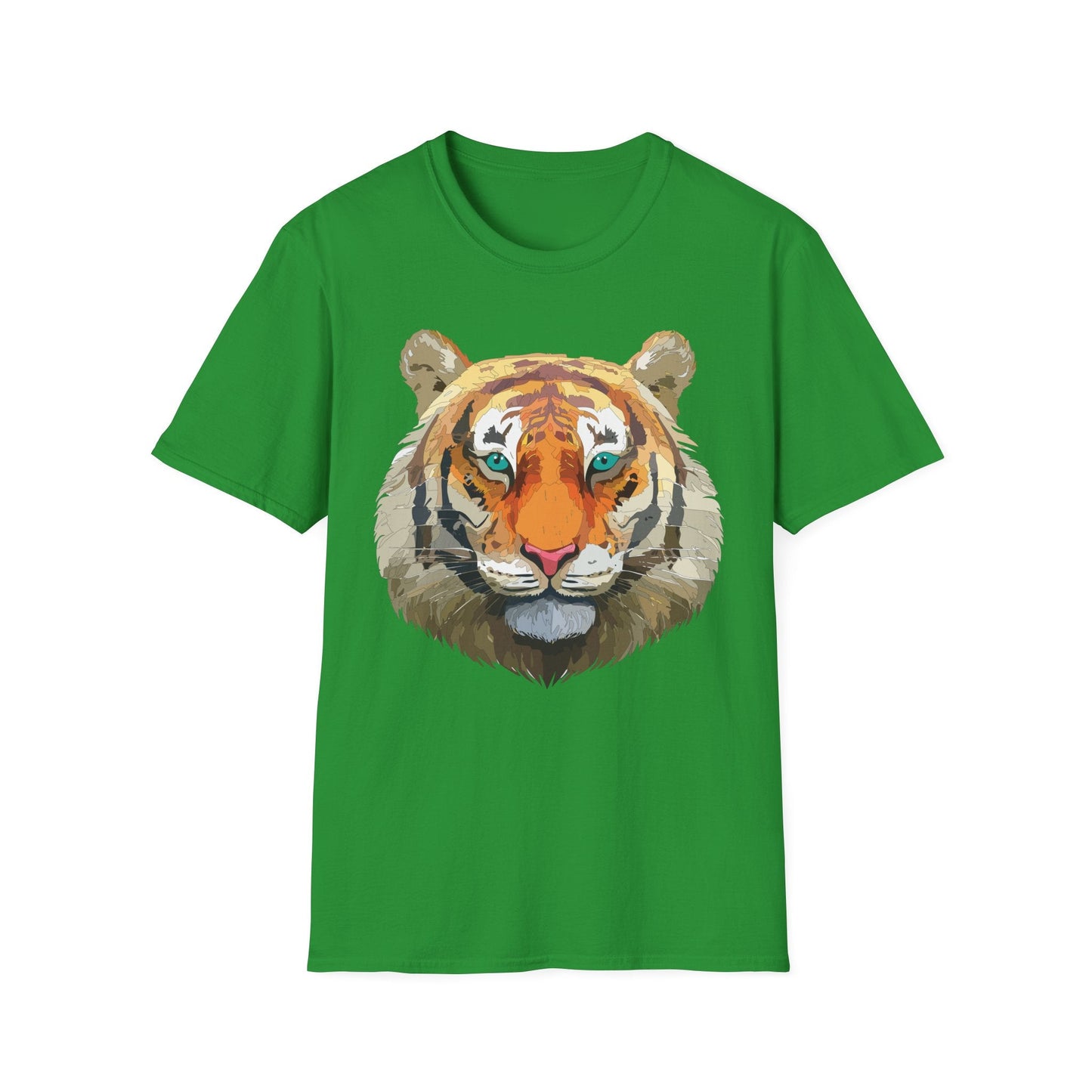 Tiger Shirt Unisex Animal Tee Gildan Softstyle 64000 Cotton Tee