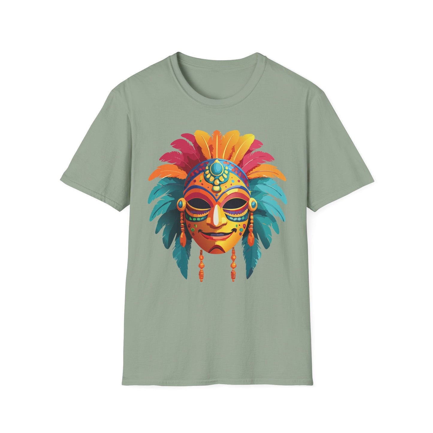 Mask Tee Shirt Unisex Softstyle Gildan 64000 100 Percent Ring Spun Cotton Masquerade Tee