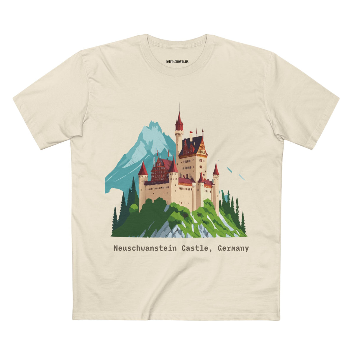 Neuschwanstein Castle Illustration T-Shirt | Germany Travel Tee