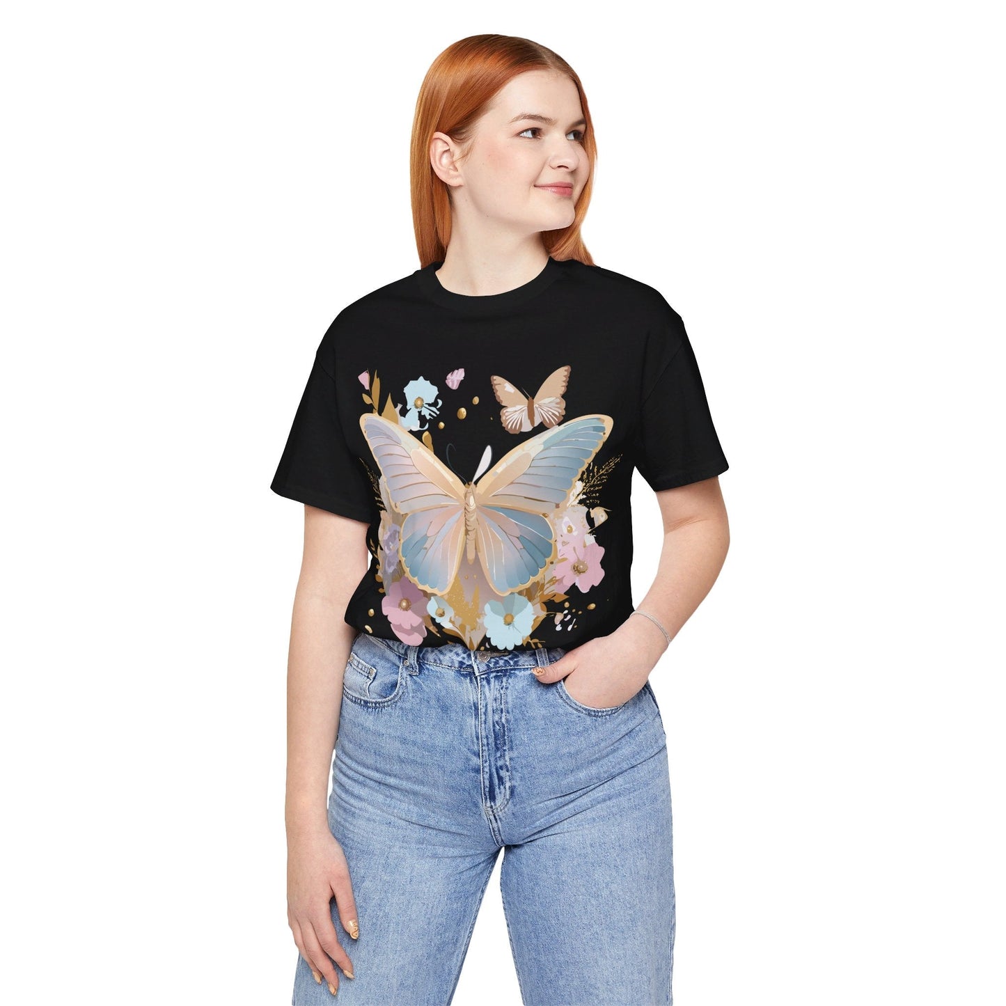 Butterfly Graphic T Shirt Unisex Vintage Artwork Tee By Adelpha